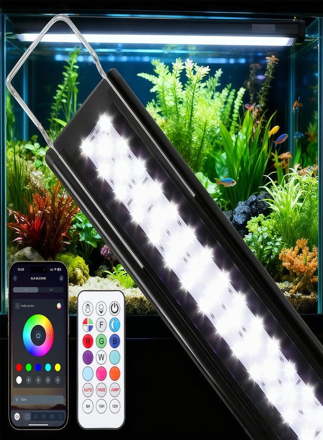 SZMiNiLED Full Spectrum Aquarium Light: Fish Tank Light with APP & Remote Timer Control for Aquatic Pet Plants Lover - Extendable Fish Tank Lights for 11-17 Inch Freshwater Saltwater Aquarium - Image 1